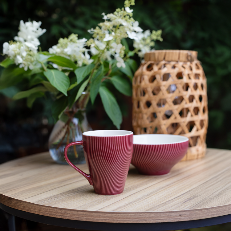 Kubek RAYA 400ml RED RAVI